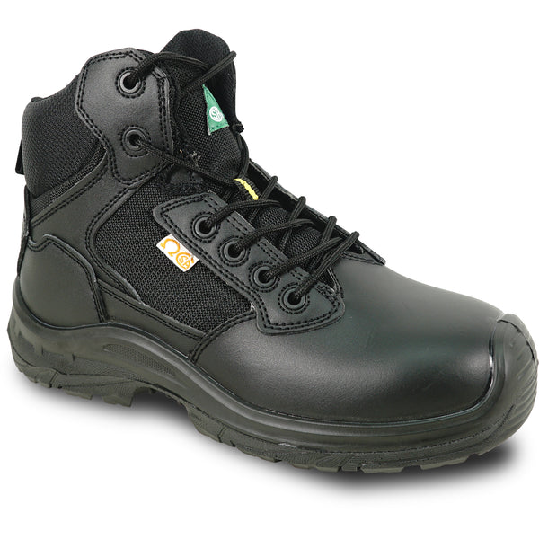 VANGELO Men Work Safety Boot ETHAN-3 CSA Certified Steel Toe Protection Black