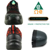 VANGELO Men Work Safety Shoe HELMUT-1 CSA Certified Steel Toe Protection Black/Red