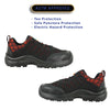 VANGELO Men Work Safety Shoe HELMUT-1 CSA Certified Steel Toe Protection Black/Red