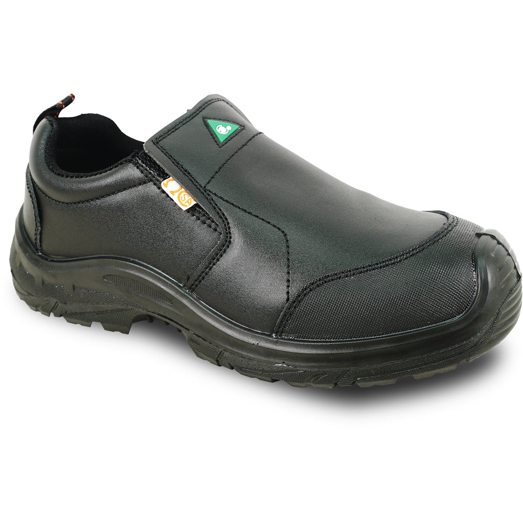 VANGELO Men Work Safety Shoe HELMUT-4 CSA Certified Steel Toe Protection Black