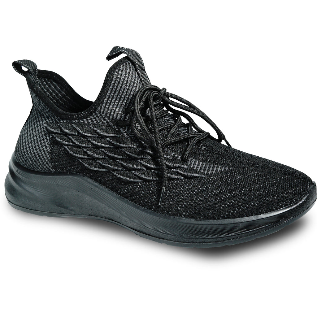 VANGELO Men Slip Resistant Shoe JIMMY-5 Black  - Wide Width Available