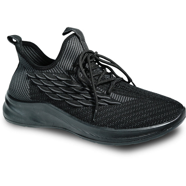 VANGELO Men Slip Resistant Shoe JIMMY-5 Black  - Wide Width Available