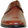 BRAVO Men Dress Shoe KING-1 Oxford Shoe Brown - Wide Width Available
