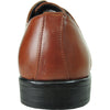 BRAVO Men Dress Shoe KING-1 Oxford Shoe Brown - Wide Width Available
