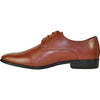 BRAVO Men Dress Shoe KING-1 Oxford Shoe Brown - Wide Width Available