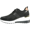 KOZI Women Fashion Sneaker MG3271 Wedge Platform with Removable Insole Black