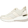 KOZI Women Fashion Sneaker MG3271 Wedge Platform with Removable Insole Champagne
