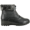 KOZI Women Winter Fur Boot NANCY-1 Ankle Casual Boot Black