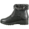 KOZI Women Winter Fur Boot NANCY-1 Ankle Casual Boot Black