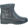 KOZI Women Winter Fur Boot NANCY-9 Ankle Casual Boot Black