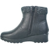 KOZI Women Winter Fur Boot NANCY-9 Ankle Casual Boot Black