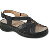 KOZI Women Comfort Casual Sandal OY3130 Wedge Sandal Black – Replaceable Orthopedic Footbed