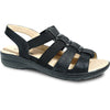 kozi Women Sandal OY5126 Comfort Wedge Sandal Black