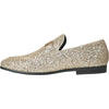 BRAVO Men Dress Shoe PROM-2 Loafer Shoe for Prom & Wedding GOLD