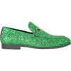 BRAVO Men Dress Shoe PROM-2 Loafer Shoe for Prom & Wedding GREEN