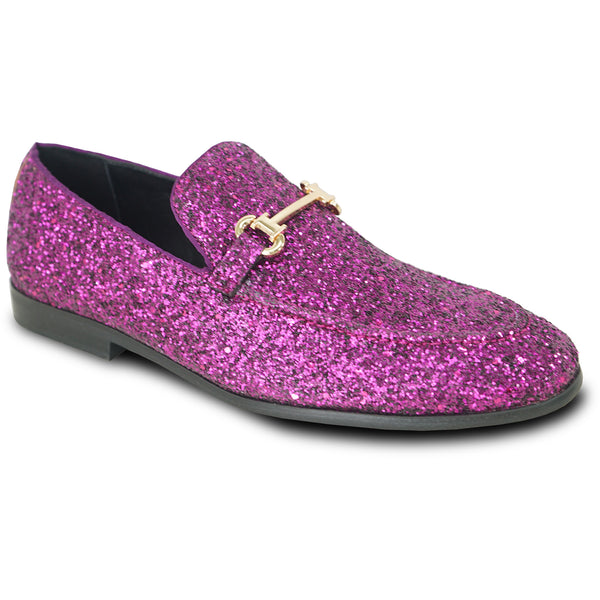 BRAVO Men Dress Shoe PROM-2 Loafer Shoe for Prom & Wedding PURPLE
