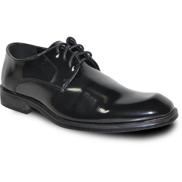 VANGELO Boy ROCKEFELLER KID Dress Shoe Formal Tuxedo for Prom & Wedding Black Patent
