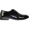 VANGELO Men Dress Shoe TAB-1 Oxford Formal Tuxedo for Prom & Wedding Black Patent - Wide Width Available