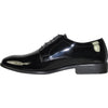 VANGELO Men Dress Shoe TAB-1 Oxford Formal Tuxedo for Prom & Wedding Black Patent - Wide Width Available