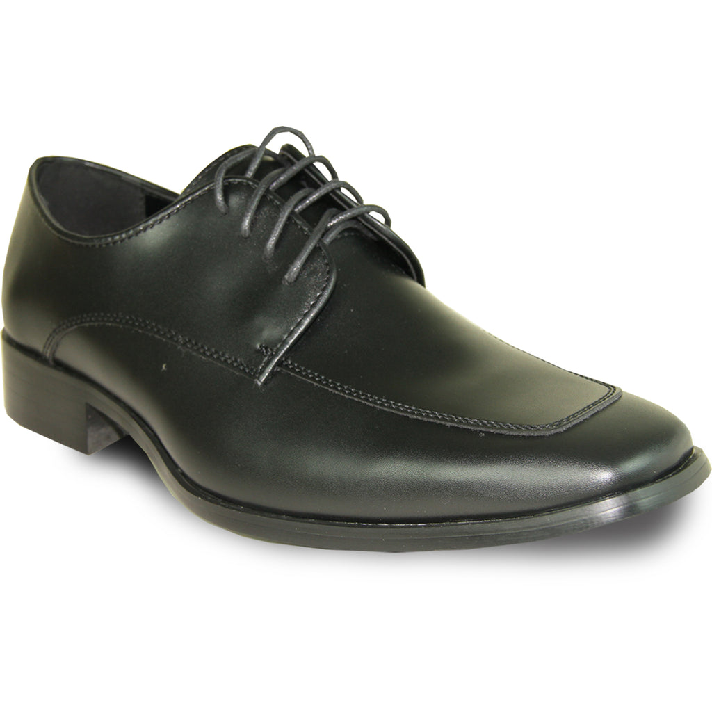 VANGELO Men Dress Shoe TUX-3 Oxford Formal Tuxedo for Prom & Wedding Black Matte - Wide Width Available