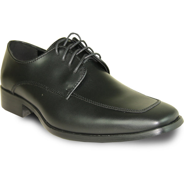 VANGELO Men Dress Shoe TUX-3 Oxford Formal Tuxedo for Prom & Wedding Black Matte - Wide Width Available