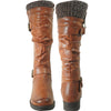 KOZI Canada Waterproof Women Boot STAR Knee High Winter Fur Casual Boot Brown Wide Calf