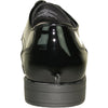 JEAN YVES Men Dress Shoe JY02 Oxford Formal Tuxedo for Prom & Wedding Shoe Black Patent - Wide Width Available