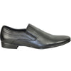 BRAVO Men Dress Shoe KLEIN-3 Loafer Shoe Black with Leather Lining