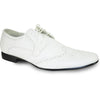 BRAVO Men Dress Shoe KLEIN-4 Wingtip Oxford Shoe White