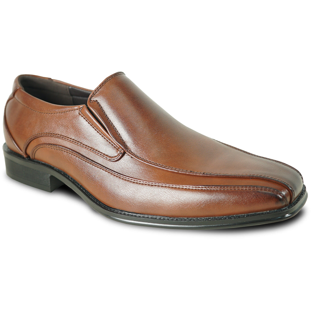 BRAVO Men Dress Shoe MILANO-7 Loafer Shoe Brown
