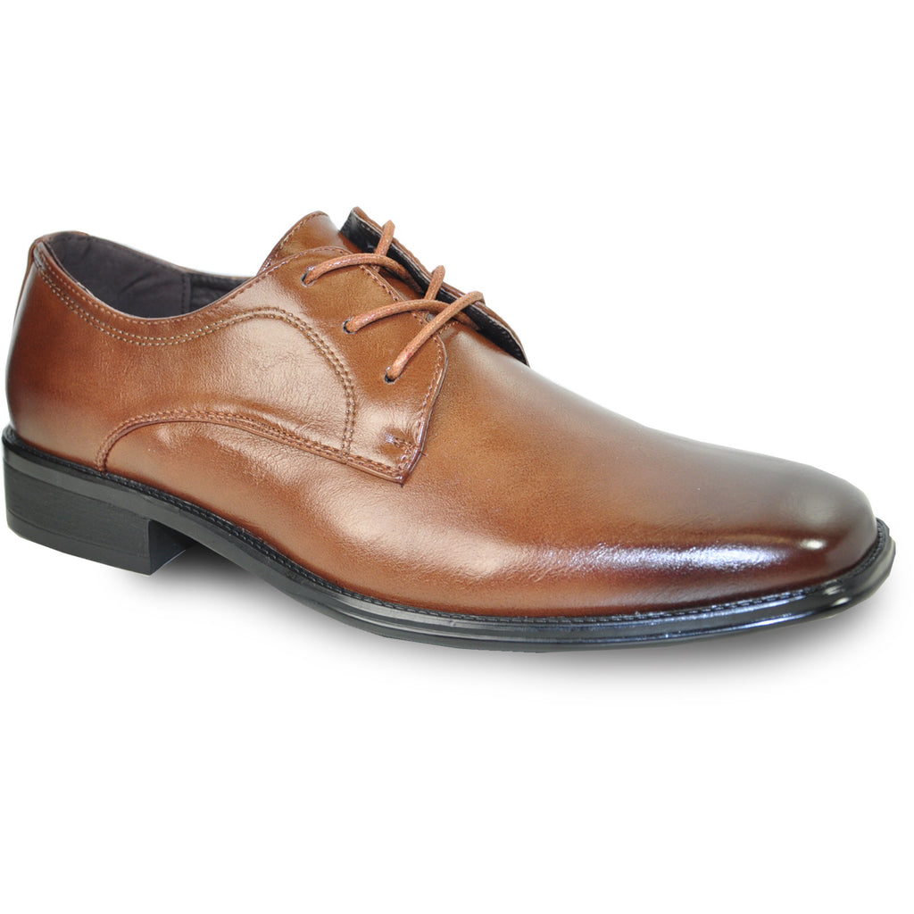 BRAVO Men Dress Shoe MILANO-4 Oxford Shoe Brown