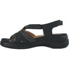 KOZI Women Comfort Casual Sandal OY3130 Wedge Sandal Black – Replaceable Orthopedic Footbed