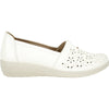 KOZI Women Comfort Casual Shoe OY3243 Wedge Slip-On Loafer White