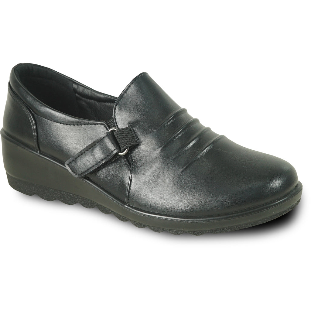 KOZI Women Comfort Casual Shoe OY7280 Wedge Shoe Black