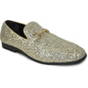 BRAVO Men Dress Shoe PROM-1 Loafer Shoe for Prom & Wedding Gold