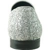 BRAVO Men Dress Shoe PROM-2 Loafer Shoe for Prom & Wedding SILVER