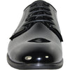 VANGELO Men Dress Shoe TAB-1 Oxford Formal Tuxedo for Prom & Wedding Black Patent - Wide Width Available