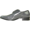 VANGELO Men Dress Shoe TUX-5 Oxford Formal Tuxedo for Prom & Wedding Iron Grey - Wide Width Available