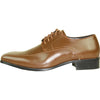 VANGELO Men Dress Shoe TUX-5 Oxford Formal Tuxedo for Prom & Wedding Saddle Brown - Wide Width Available
