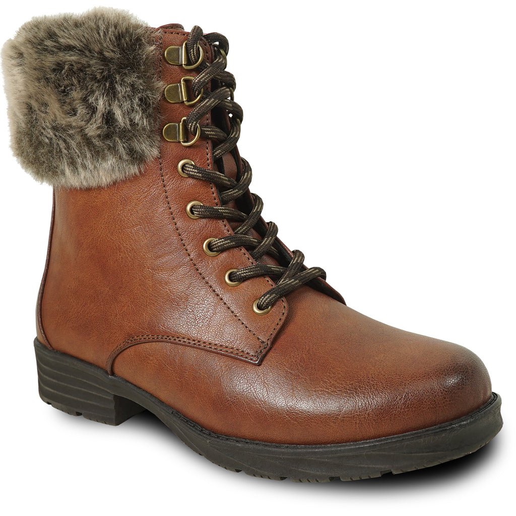 KOZI Canada Waterproof Women Boot WILLOW Ankle Winter Fur Casual Boot Brown